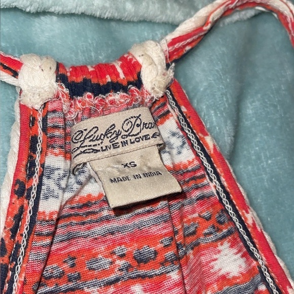 Boho Racerback Midi Dress with Crochet Neckline – Lucky Brand XS - Picture 5 of 7